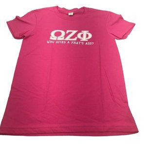 Classic Girl Women's Small Who Gives A Frats A@# Short Sleeve Tee Shirt NWOT